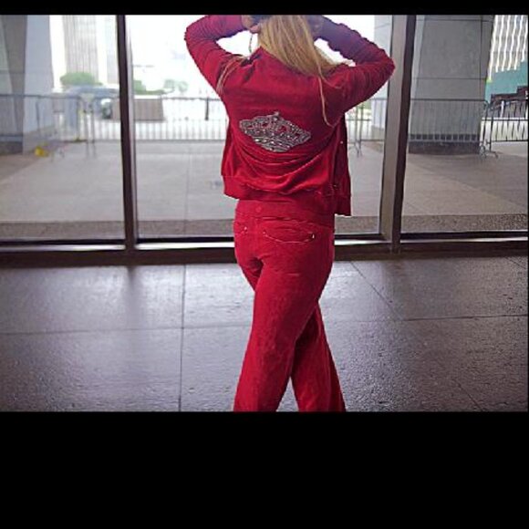 TWISTED HEART AMERICA 3 PIECE SWEAT SUIT SWAVORSKI CRYSTAL Y2K - Picture 10 of 15